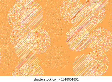 Light Orange vector texture with disks. Blurred bubbles on abstract background with colorful gradient. Pattern for beautiful websites.