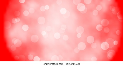 Light Orange vector texture with disks. Colorful illustration with gradient dots in nature style. Design for posters, banners.