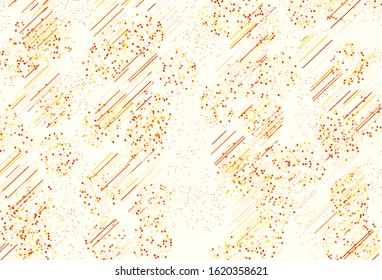 Light Orange vector texture with disks. Illustration with set of shining colorful abstract circles. Pattern for textures of wallpapers.
