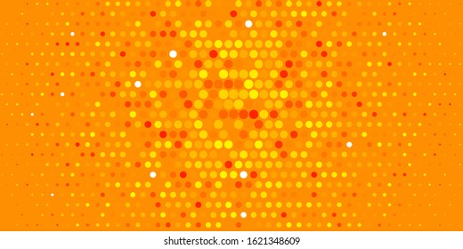 Light Orange vector texture with disks. Modern abstract illustration with colorful circle shapes. Pattern for business ads.