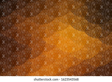 Light Orange vector texture with disks. Modern abstract illustration with colorful water drops. Pattern for futuristic ad, booklets.