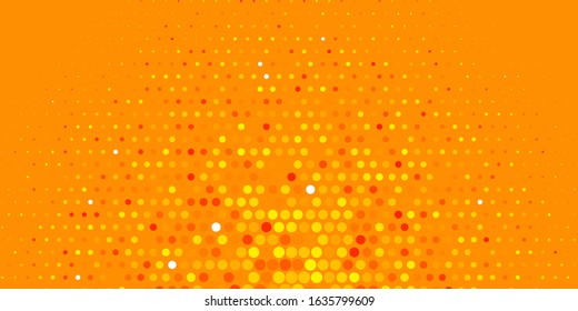 Light Orange vector texture with disks. Modern abstract illustration with colorful circle shapes. Pattern for business ads.