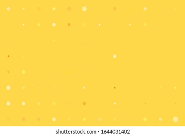Light Orange vector texture with disks. Blurred bubbles on abstract background with colorful gradient. Pattern for ads, leaflets.