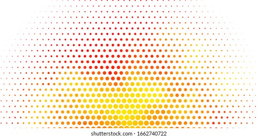 Textura vectorial de color naranja claro con discos. Discos de colores abstractos en un fondo de degradado simple. Patrón para anuncios comerciales.