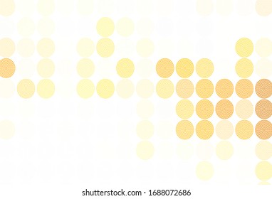 Light Orange vector texture with disks. Abstract illustration with colored bubbles in nature style. Pattern for beautiful websites.