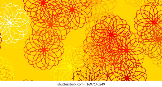 Light Orange vector texture with disks. Modern abstract illustration with colorful circle shapes. Pattern for websites.