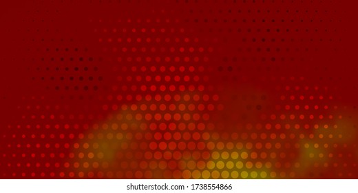 Light Orange vector texture with disks. Modern abstract illustration with colorful circle shapes. Pattern for booklets, leaflets.