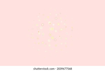 Light Orange vector texture with disks. Modern abstract illustration with colorful water drops. Pattern for ads, leaflets.