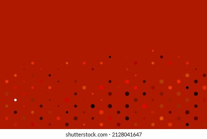 Light Orange vector texture with disks. Illustration with set of shining colorful abstract circles. Pattern for beautiful websites.