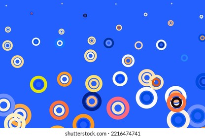 Light Orange vector texture with disks. Abstract illustration with colored bubbles in nature style. Pattern for textures of wallpapers.