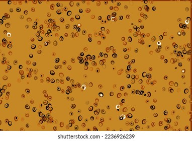 Light Orange vector texture with disks. Glitter abstract illustration with blurred drops of rain. Completely new template for your brand book.