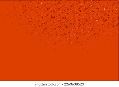Textura vectorial de color naranja claro con discos. Ilustración abstracta con burbujas de colores al estilo natural. Patrón para sitios web hermosos.
