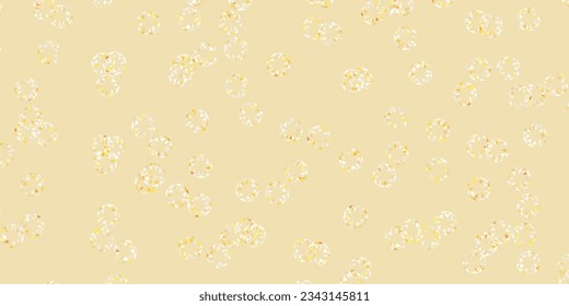 Light orange vector texture with disks. Abstract illustration with colorful spots in nature style. Design for your commercials.