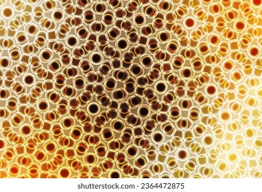 Light Orange vector texture with disks. Modern abstract illustration with colorful water drops. Pattern for futuristic ad, booklets.