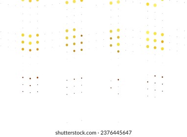 Light Orange vector texture with disks. Blurred decorative design in abstract style with bubbles. Pattern for beautiful websites.