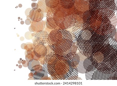 Light Orange vector texture with disks. Illustration with set of shining colorful abstract circles. Design for poster, banner of websites.