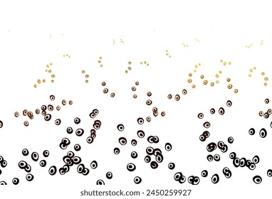 Light Orange vector texture with disks. Blurred decorative design in abstract style with bubbles. Pattern for ads, leaflets.