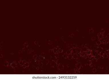 Light Orange vector texture with disks. Blurred bubbles on abstract background with colorful gradient. Pattern of water, rain drops.