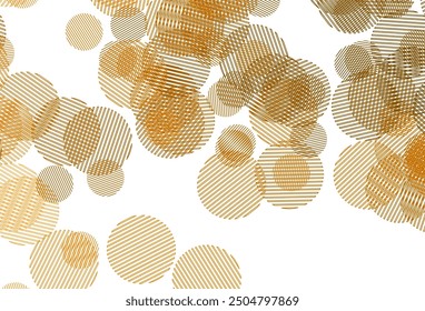 Light Orange vector texture with disks. Beautiful colored illustration with blurred circles in nature style. Pattern for beautiful websites.