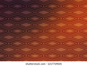 Light Orange vector texture with lines, rhombuses. Colorful decorative design in simple style with lines, rhombuses. Pattern for websites, landing pages.