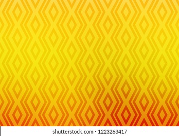 Light Orange vector texture with lines, rhombuses. Glitter abstract illustration with colorful lines, rhombuses. Best design for your ad, poster, banner.