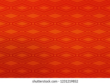 Light Orange vector texture with lines, rhombuses. Colorful lines, squares on abstract background with gradient. Pattern for websites, landing pages.