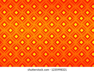 Light Orange vector texture with lines, rhombuses. Colorful decorative design in simple style with lines, rhombuses. Pattern for websites, landing pages.