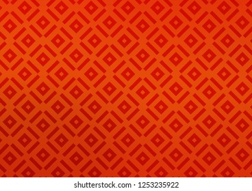 Light Orange vector texture with lines, rhombuses. Colorful lines, squares on abstract background with gradient. Backdrop for TV commercials.