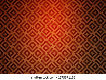 Light Orange vector texture with lines, rhombuses. Colorful decorative design in simple style with lines, rhombuses. Best design for your ad, poster, banner.