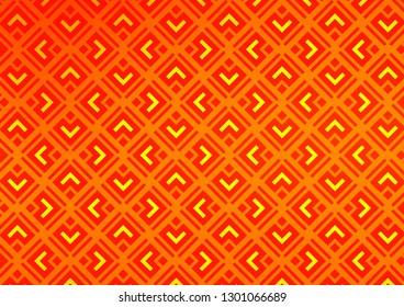 Light Orange vector texture with lines, rhombuses. Shining colorful illustration with lines, rectangles. Best design for your ad, poster, banner.