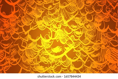 Leichte Orangefarbene Vektorillustration mit liebevollen Herzen. Illustration mit Herzen in Liebe Konzept für Valentinstag. Muster für Karneval, Festivalromantik.