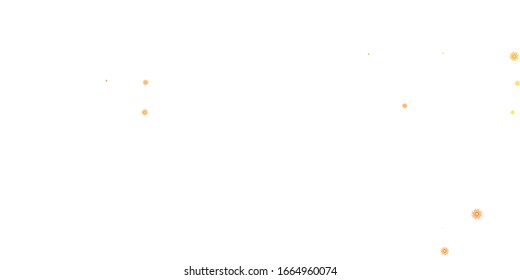 Light Orange vector texture with memphis shapes. Colorful abstract forms with gradient in simple style. Modern design for your ads.