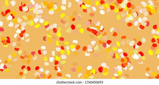 Light orange vector texture with memphis shapes. Colorful illustration with simple gradient shapes. Background for cell phones.