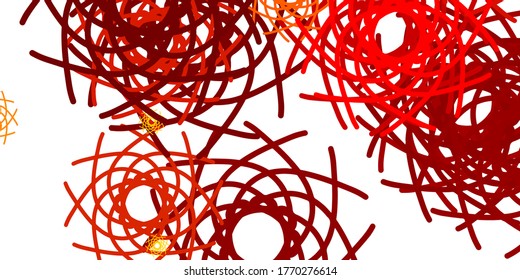 Textura vectorial de naranja claro con formas memphis. Ilustración abstracta moderna con formas aleatorias gradientes. Diseño moderno para tus anuncios.