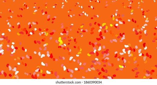 Light orange vector texture with memphis shapes. Colorful illustration with simple gradient shapes. Elegant design for wallpaper set.