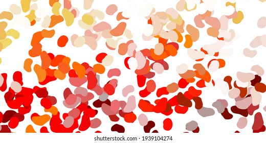 Light orange vector texture with memphis shapes. Colorful abstract forms with gradient in simple style. Elegant design for wallpaper set.