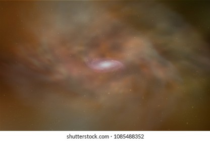 Light Orange vector texture with milky way stars. Shining illustration with sky stars on abstract template. Best design for your ad, poster, banner.
