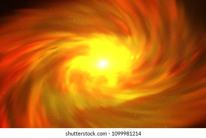 Light Orange vector texture with milky way stars. Shining illustration with sky stars on abstract template. Pattern for astronomy websites.