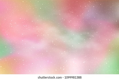 Light Orange vector texture with milky way stars. Glitter abstract illustration with colorful cosmic stars. Pattern for astrology websites.