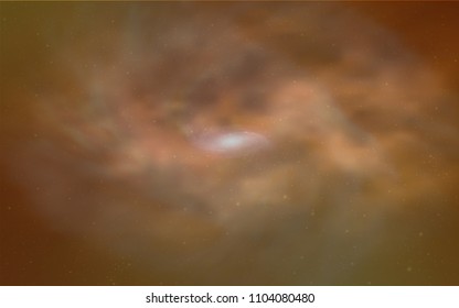 Light Orange vector texture with milky way stars. Shining colored illustration with bright astronomical stars. Pattern for astrology websites.