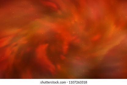 Light Orange vector texture with milky way stars. Shining illustration with sky stars on abstract template. Best design for your ad, poster, banner.