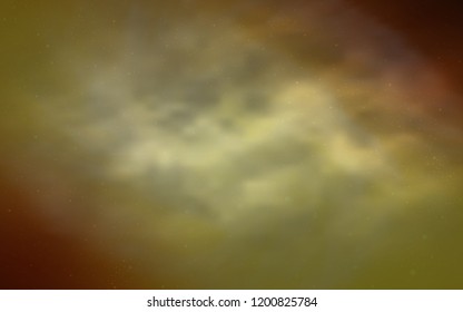 Light Orange vector texture with milky way stars. Shining illustration with sky stars on abstract template. Pattern for futuristic ad, booklets.