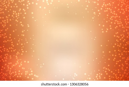 Light Orange vector texture with milky way stars. Modern abstract illustration with Big Dipper stars. Pattern for astronomy websites.