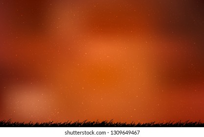 Light Orange vector texture with milky way stars. Modern abstract illustration with Big Dipper stars. Template for cosmic backgrounds.