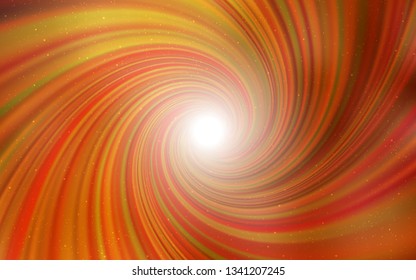 Light Orange vector texture with milky way stars. Space stars on blurred abstract background with gradient. Pattern for astrology websites.