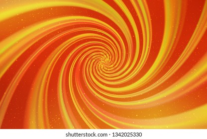 Light Orange vector texture with milky way stars. Space stars on blurred abstract background with gradient. Template for cosmic backgrounds.