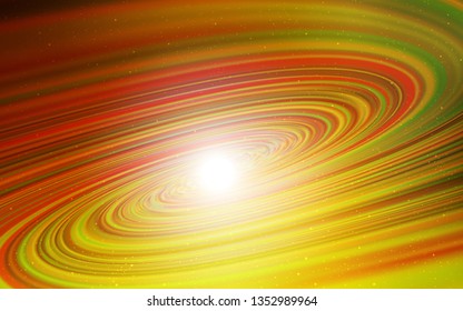 Light Orange vector texture with milky way stars. Shining illustration with sky stars on abstract template. Best design for your ad, poster, banner.