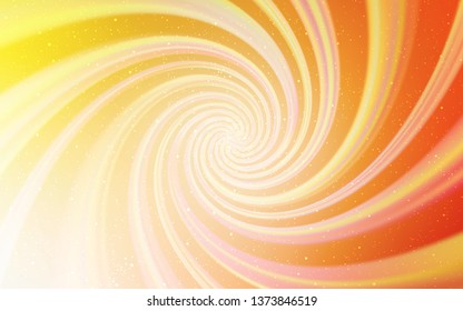 Light Orange vector texture with milky way stars. Space stars on blurred abstract background with gradient. Smart design for your business advert.