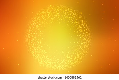 Light Orange vector texture with milky way stars. Modern abstract illustration with Big Dipper stars. Smart design for your business advert.