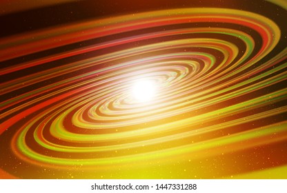 Light Orange vector texture with milky way stars. Space stars on blurred abstract background with gradient. Smart design for your business advert.